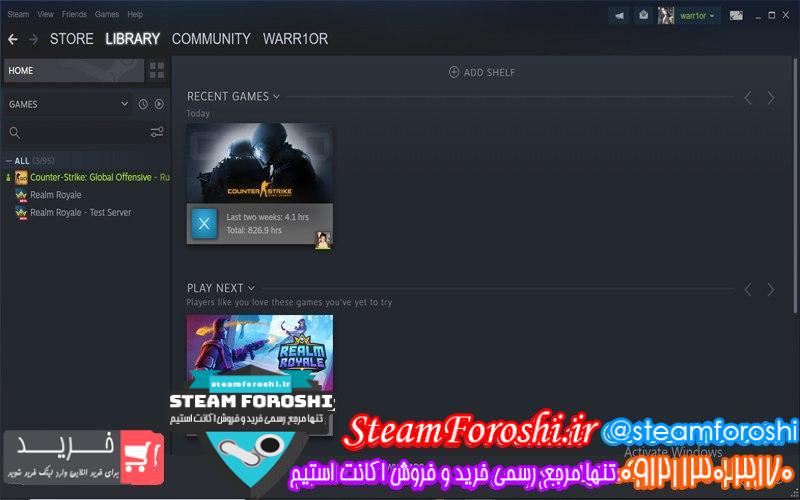 فروش اکانت استیم کد 6799