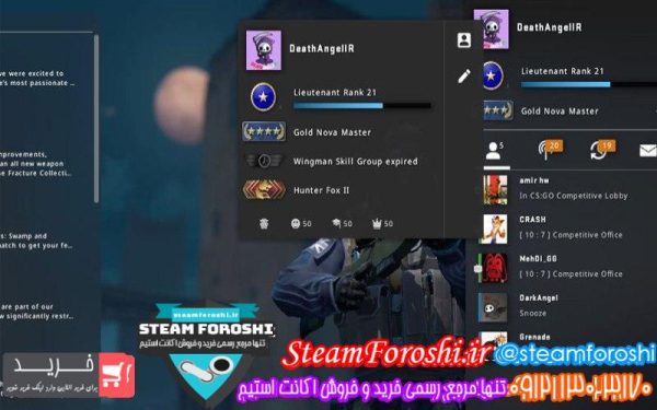 فروش اکانت cs go کد 6802