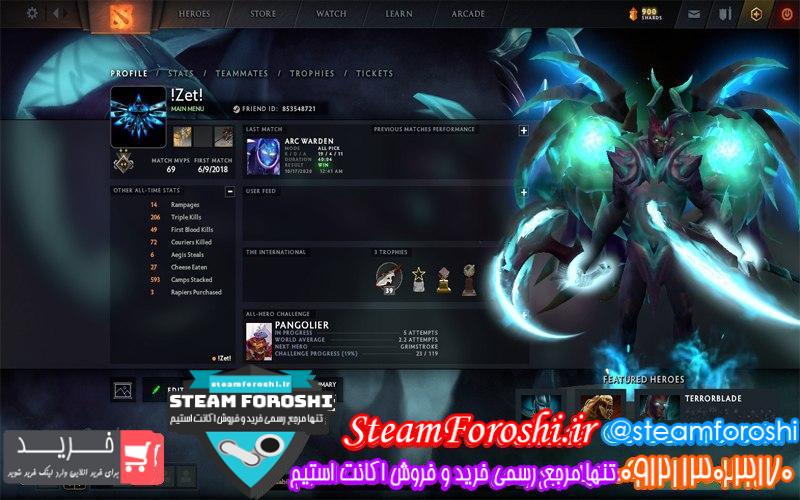 فروش اکانت دوتا 2 کد 6811