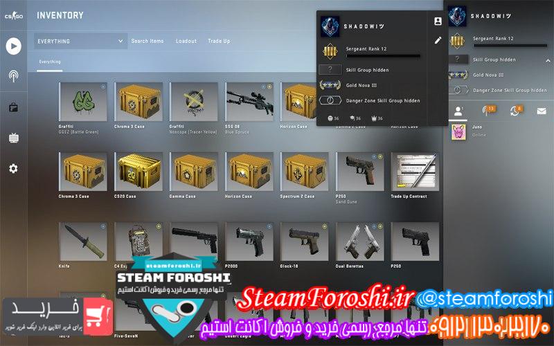 فروش اکانت cs go کد 6853