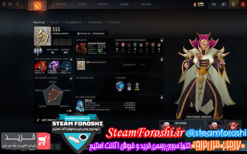 فروش اکانت استیم کد 6886