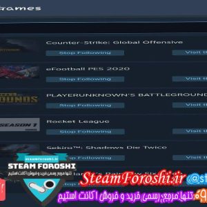 فروش اکانت استیم کد 6893