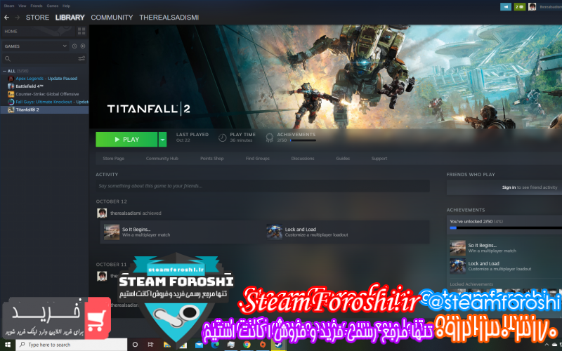 فروش اکانت استیم کد 7167