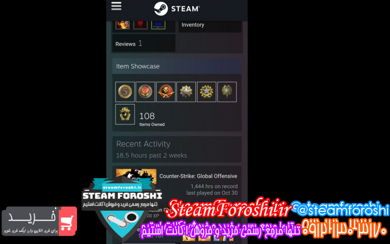 فروش اکانت cs go کد 7168