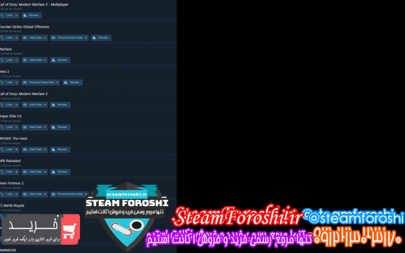 فروش اکانت استیم کد 7178