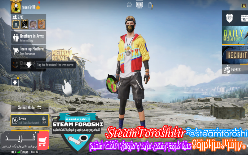 فروش اکانت پابجی کد 7182