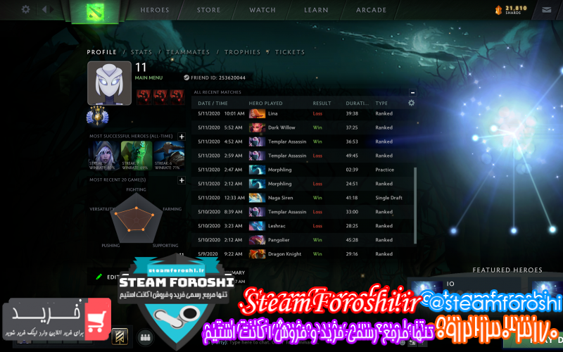 فروش اکانت استیم کد ۷۲۰۵