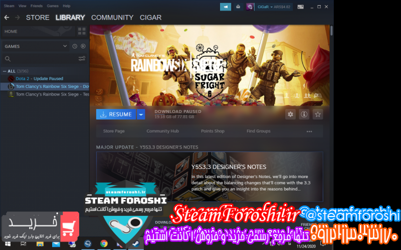 فروش اکانت استیم کد ۷۲۴۳