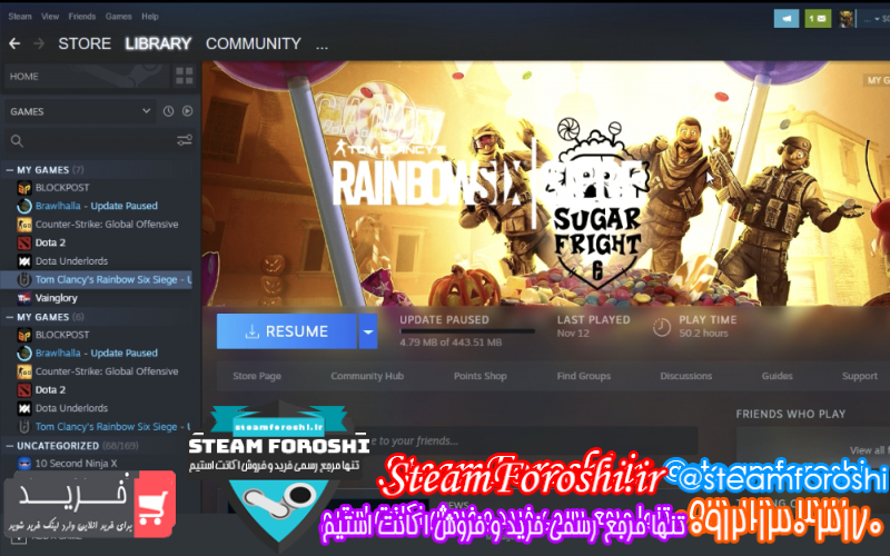 فروش اکانت استیم کد ۷۲۴۶