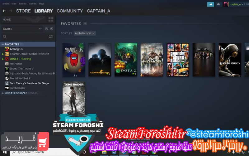 فروش اکانت استیم کد ۷۲۴۹