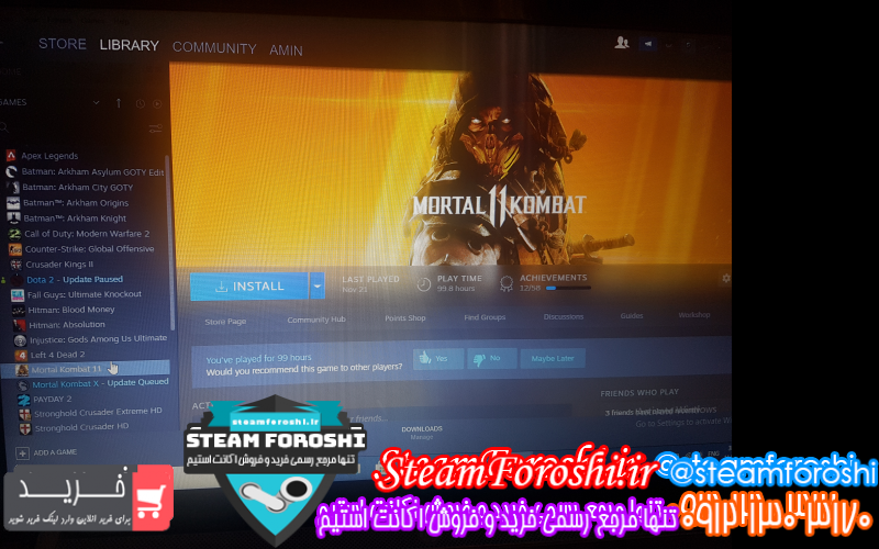 فروش اکانت استیم کد ۷۲۵۵