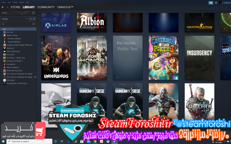 فروش اکانت استیم کد ۷۲۷۰