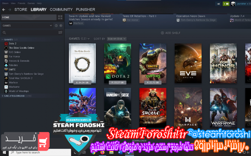 فروش اکانت استیم کد ۷۲۸۱