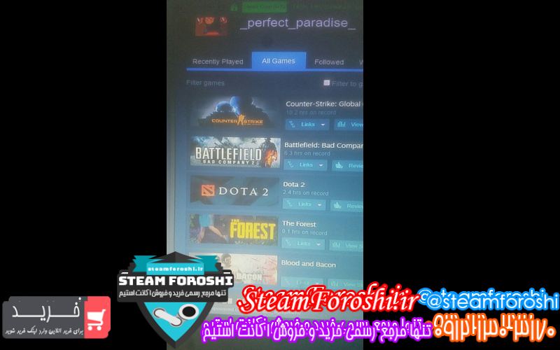 فروش اکانت استیم کد ۷۲۸۶