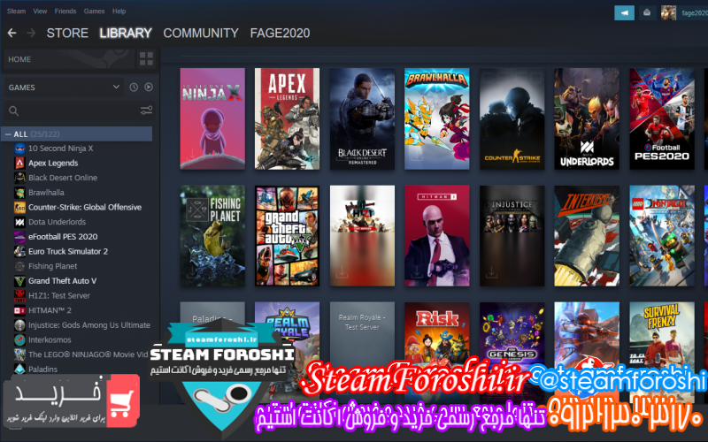 فروش اکانت استیم کد ۷۲۸۸