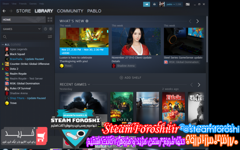 فروش اکانت استیم کد ۷۳۰۲