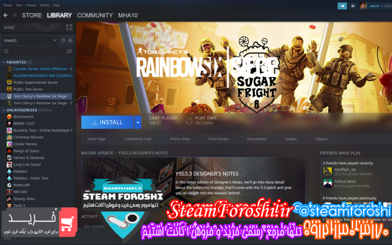 فروش اکانت استیم کد ۷۰۵۴