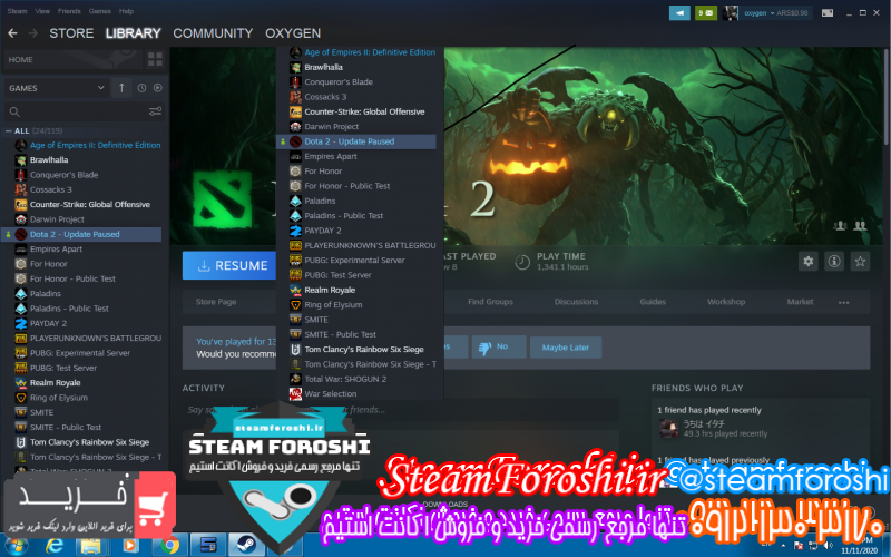 فروش اکانت استیم کد 7102