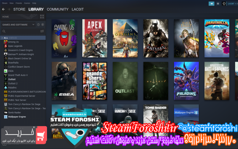 فروش اکانت استیم کد ۷۷۲۳