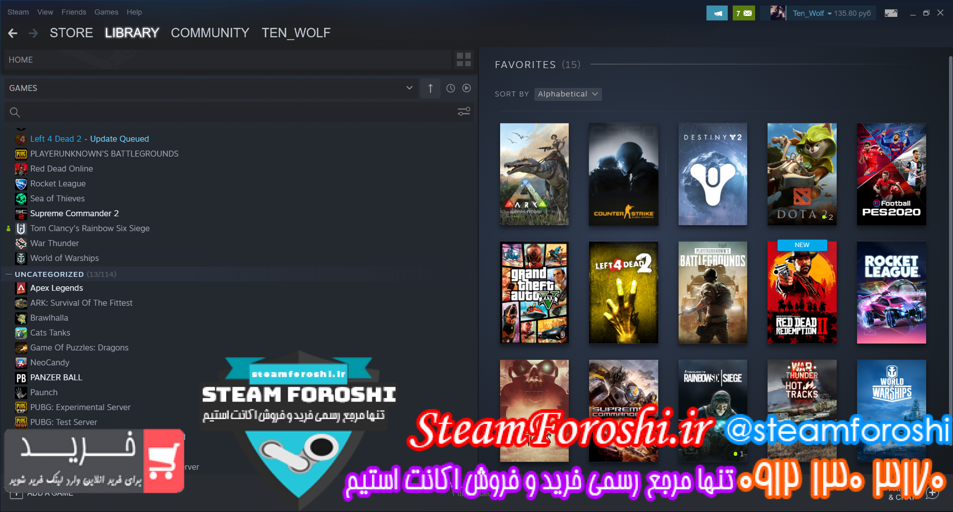 فروش اکانت استیم کد ۷۷۳۱