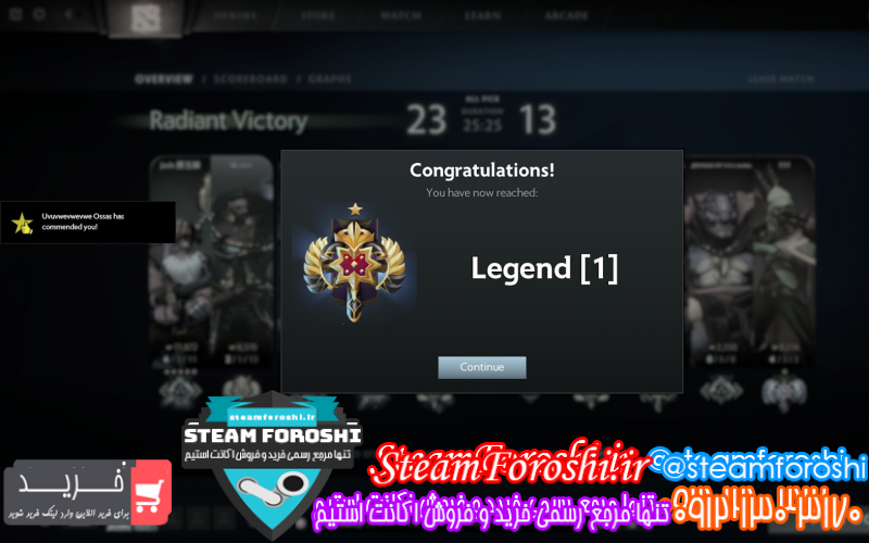 فروش اکانت دوتا ۲ کد ۷۷۳۶