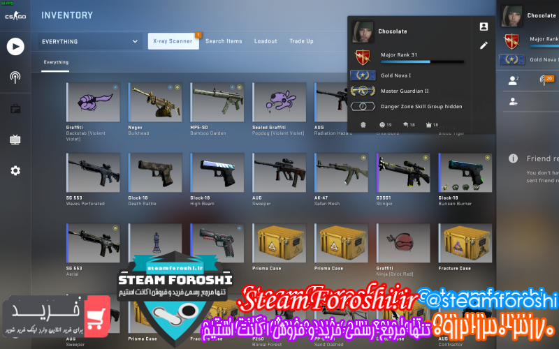 فروش اکانت استیم کد ۷۷۴۴