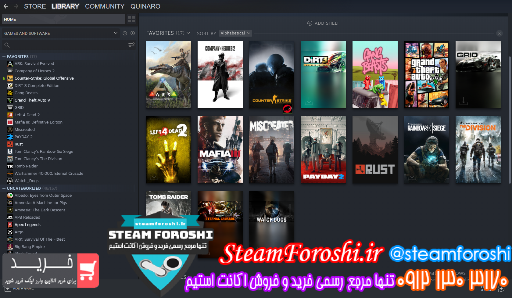 فروش اکانت استیم کد ۷۷۶۱