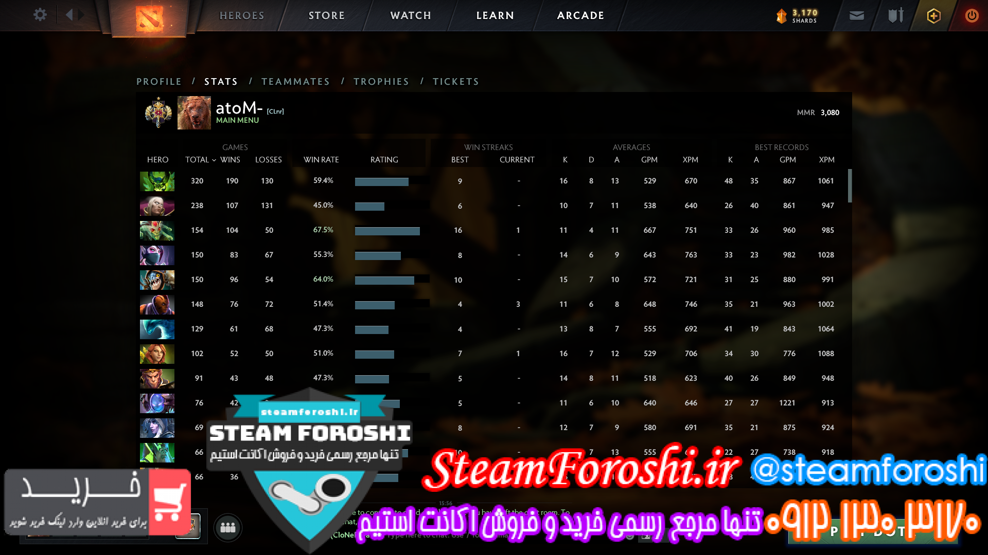 فروش اکانت دوتا ۲ کد۷۷۸۷