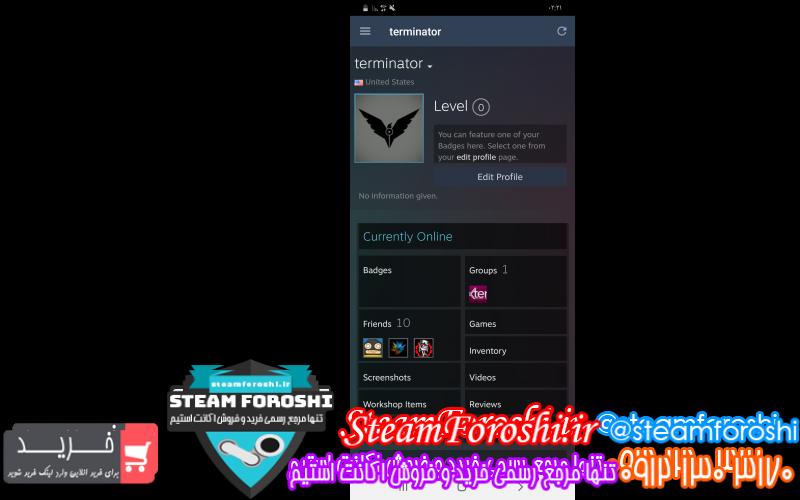 فروش اکانت استیم کد ۷۳۵۰