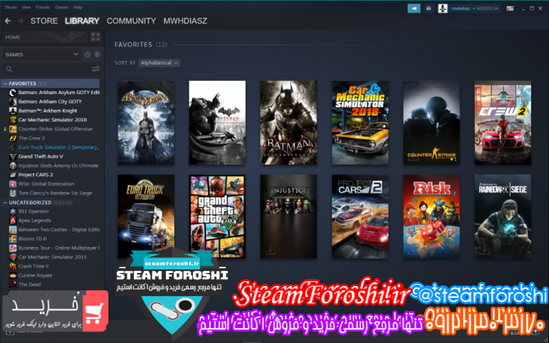 فروش اکانت استیم کد ۷۳۱۳