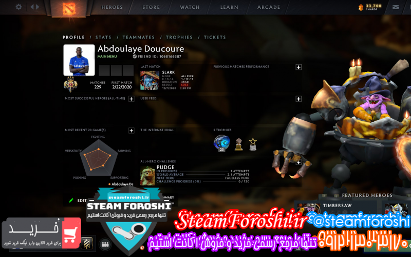 فروش اکانت دوتا ۲ کد۷۸۲۴