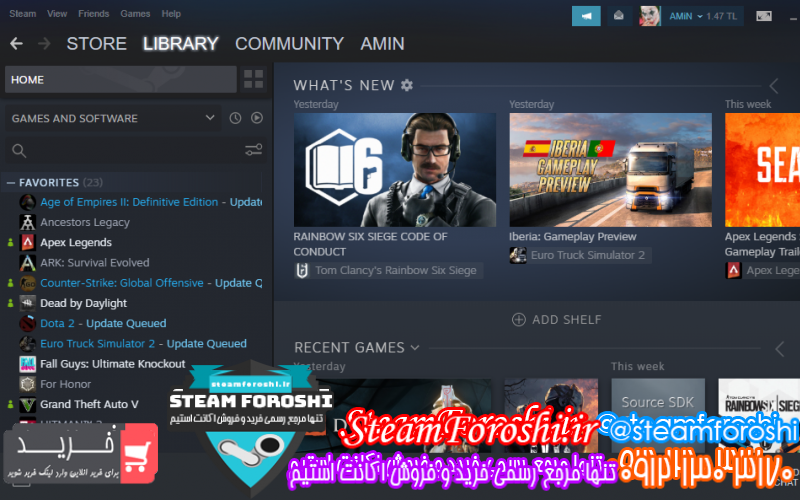 فروش اکانت استیم کد ۸۱۰۵