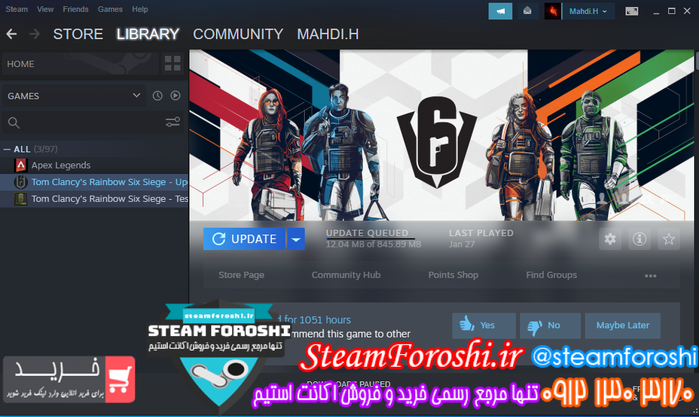 فروش اکانت استیم کد ۸۱۱۳