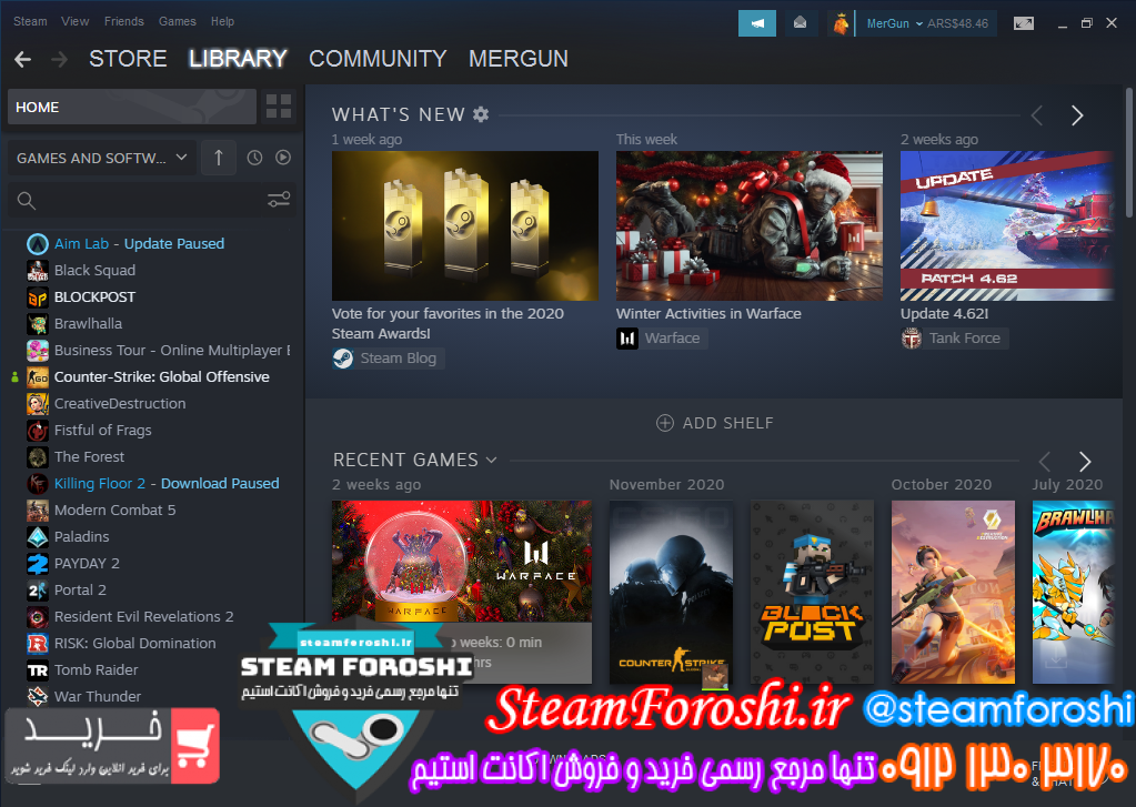 فروش اکانت استیم کد ۷۸۳۱