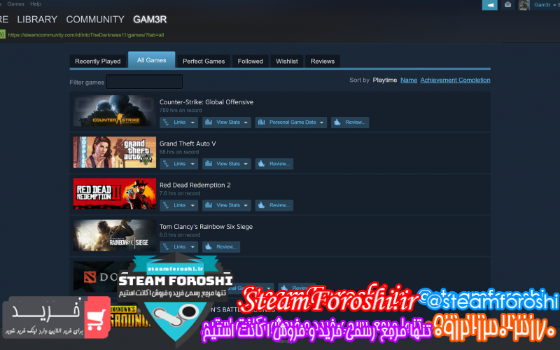 فروش اکانت استیم کد ۷۸۴۴