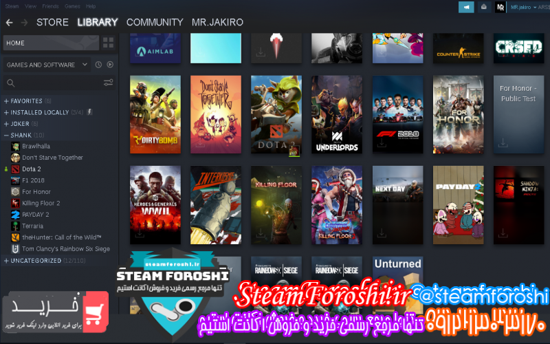 فروش اکانت استیم کد ۷۹۰۱