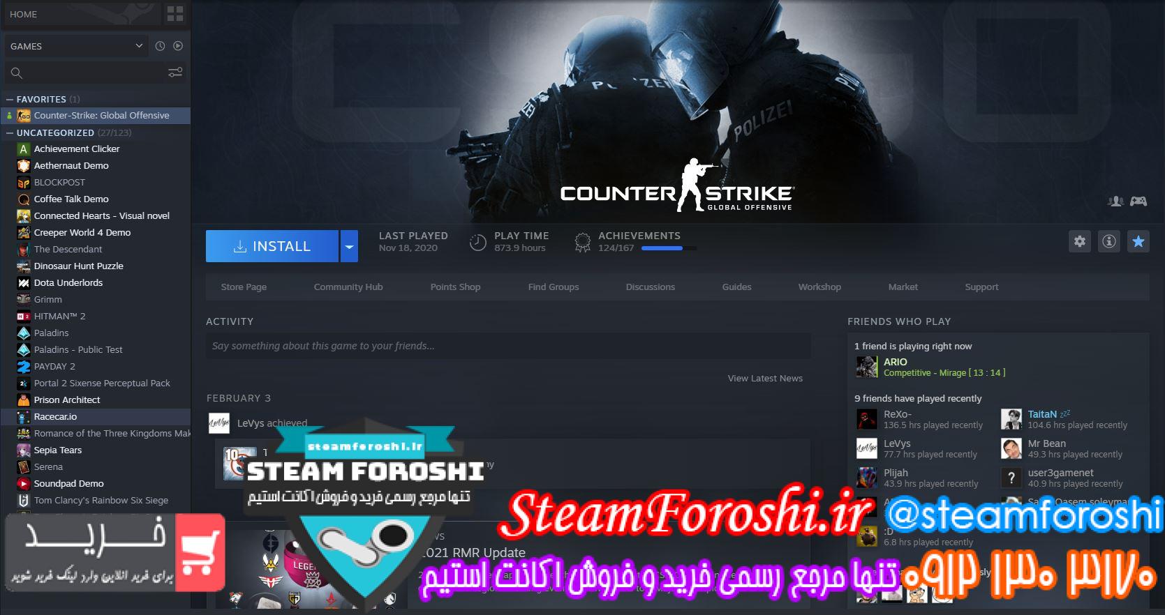 فروش اکانت استیم کد ۸۱۶۴