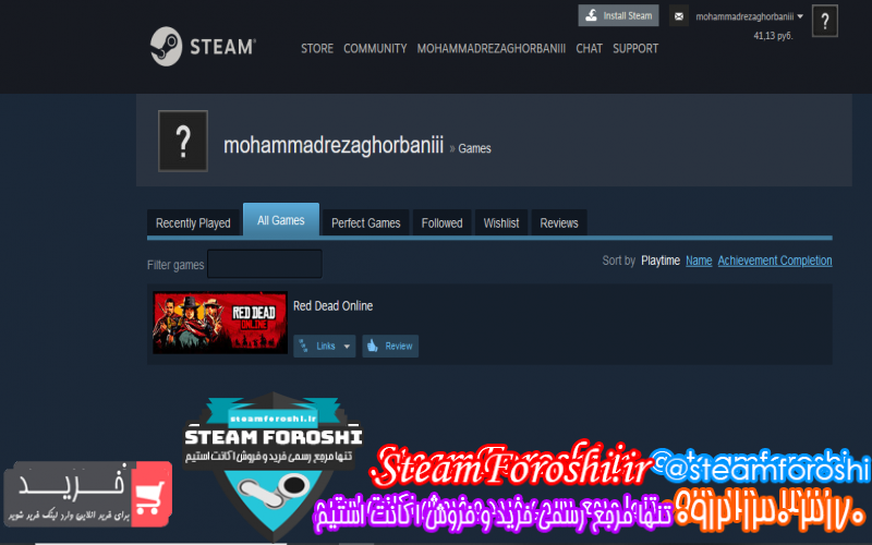 فروش اکانت استیم کد ۸۲۲۴