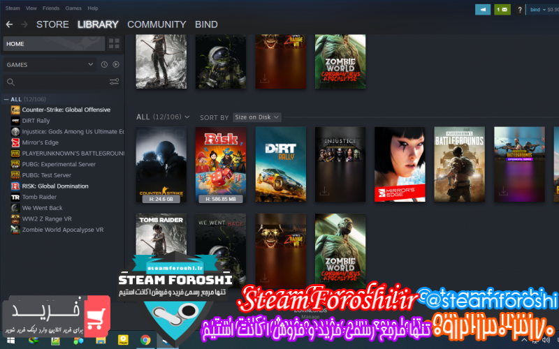 فروش اکانت استیم کد ۸۲۶۷