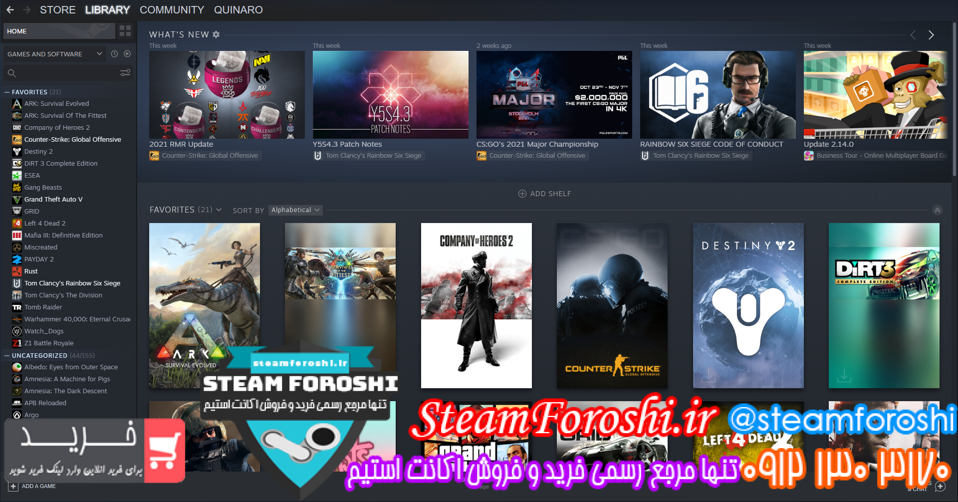 فروش اکانت استیم کد ۸۱۳۸