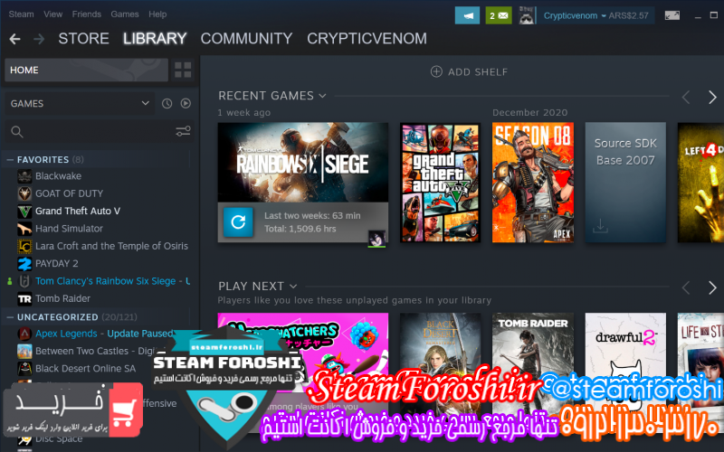 فروش اکانت استیم کد ۸۱۶۷