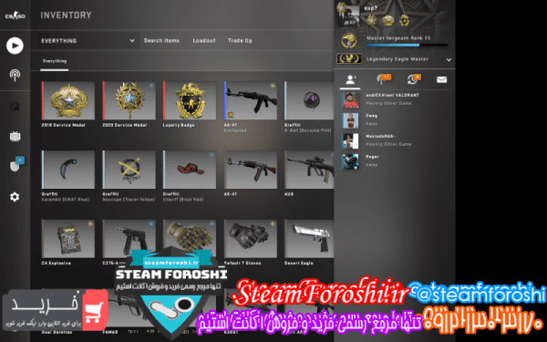 فروش اکانت cs go کد ۸۱۷۰