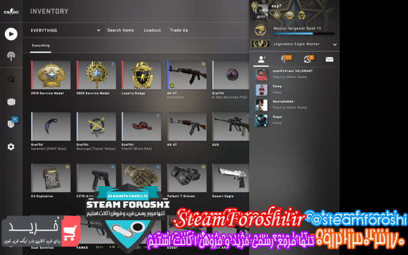 فروش اکانت cs go کد ۸۱۷۰