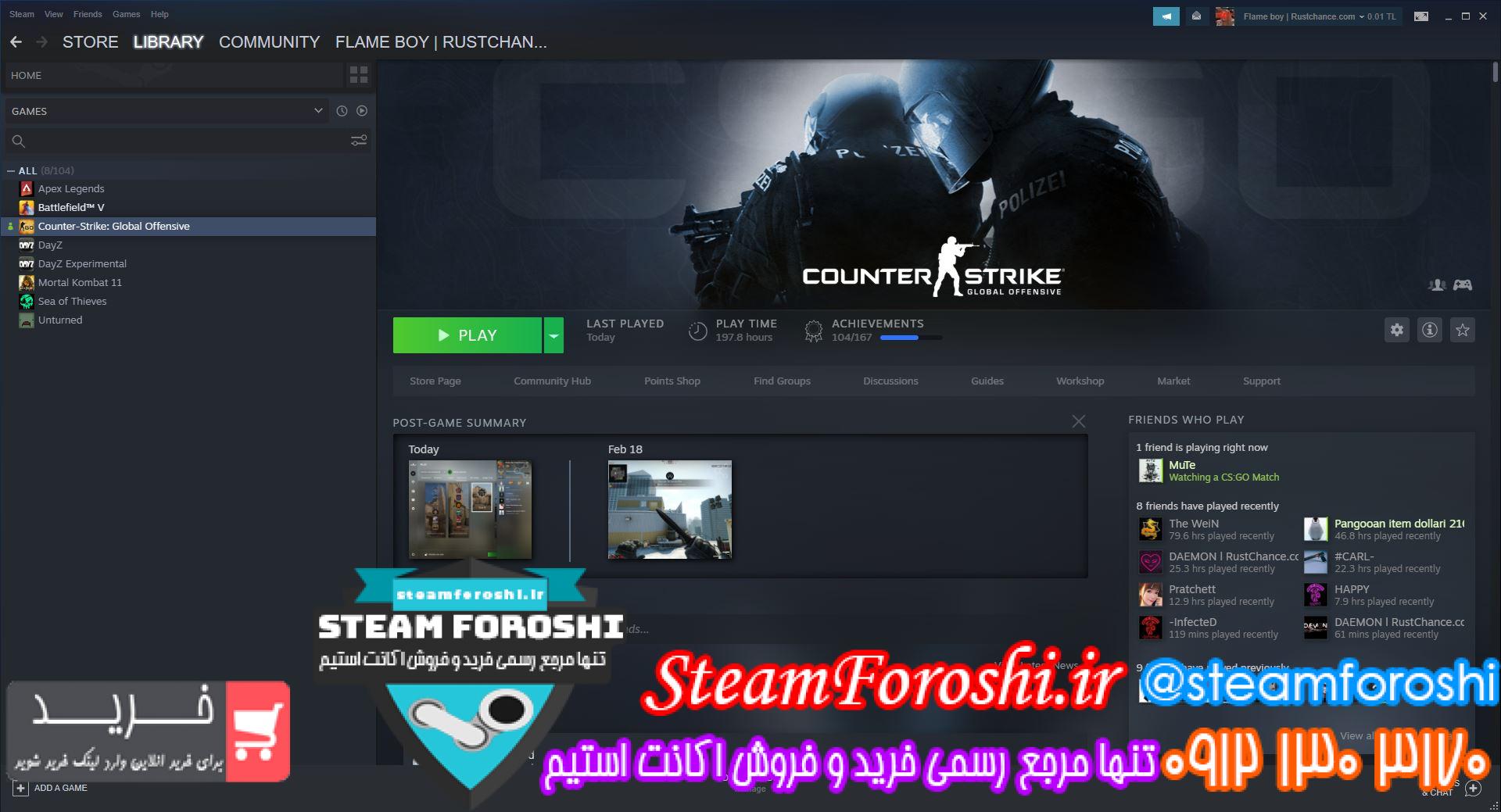 فروش اکانت استیم کد ۸۲۶۳