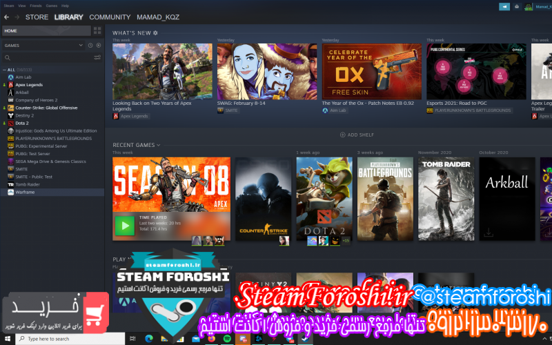 فروش اکانت استیم کد ۸۱۸۸