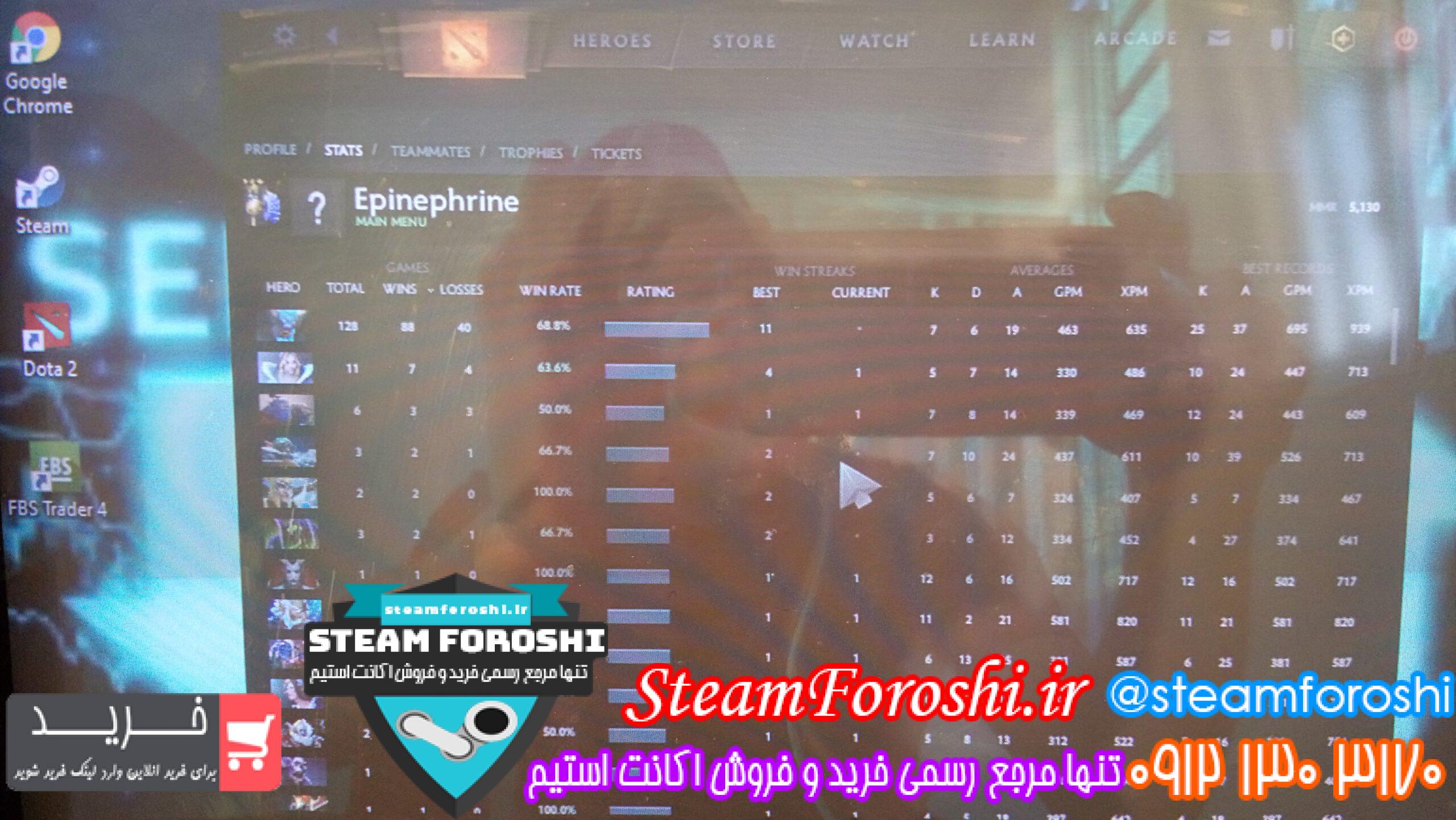 فروش اکانت دوتا ۲ کد ۸۱۴۴