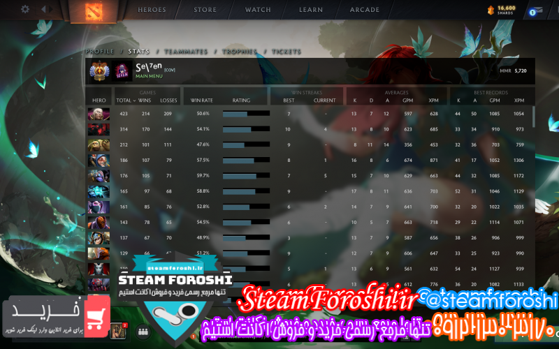 فروش اکانت دوتا ۲ کد ۸۲۰۹