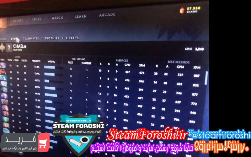 فروش اکانت دوتا ۲ کد ۹۰۴۲