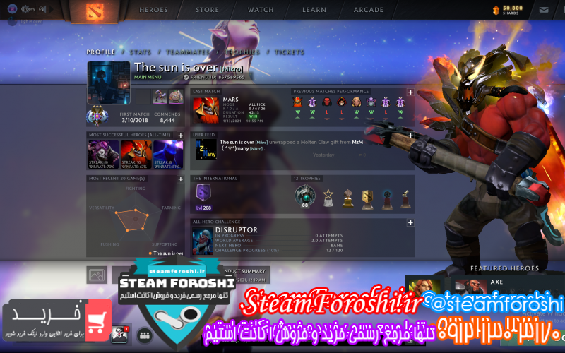 فروش اکانت استیم کد ۸۱۱۸