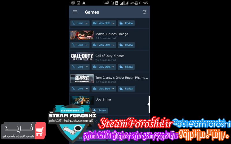 فروش اکانت استیم کد ۸۱۲۱